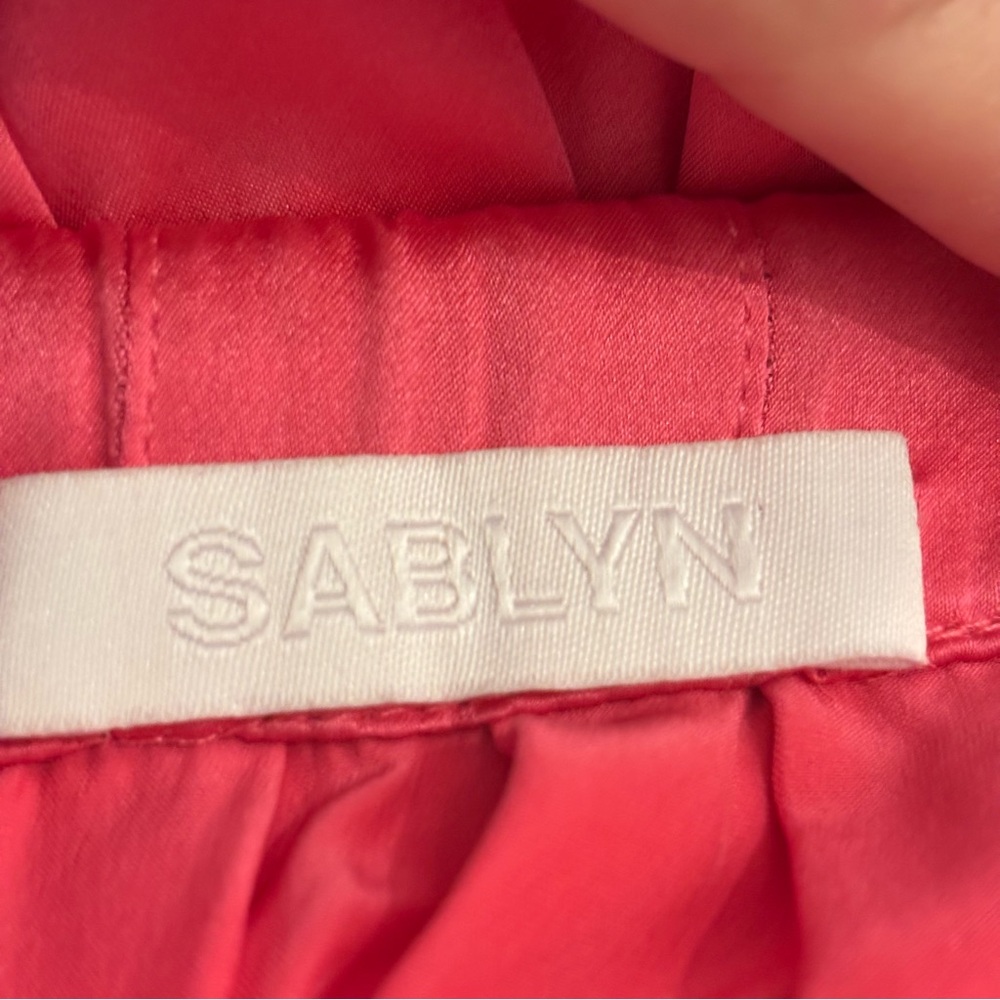 Sablyn Silk Midi Skirt Front Slit in Pink Size S - Picture 6 of 7